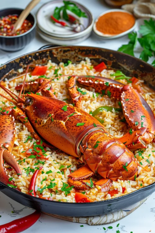 elaboración Arroz con bogavante con Thermomix explicado paso a paso