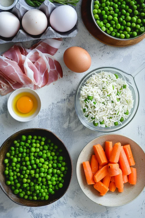 ingredientes Arroz tres delicias: receta para Thermomix